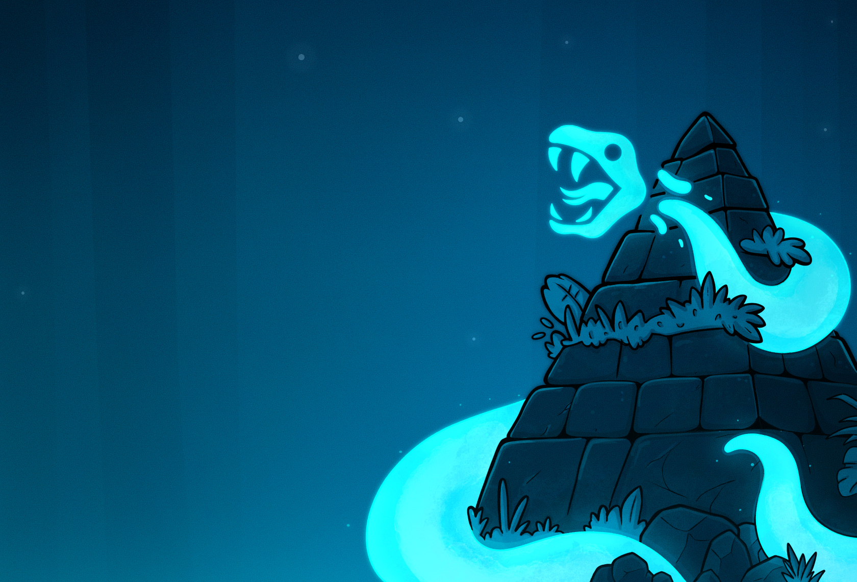 Teal statue